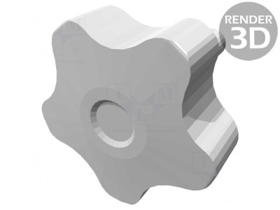 Buton Reglare 50mm Filet M10 Capac Gri foto