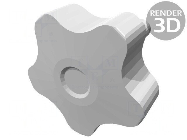 Buton Reglare 50mm Filet M10 Capac Gri