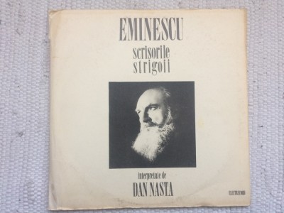 mihai eminescu scrisorile strigoii interpretate de dan nasta dublu disc vinyl NM foto