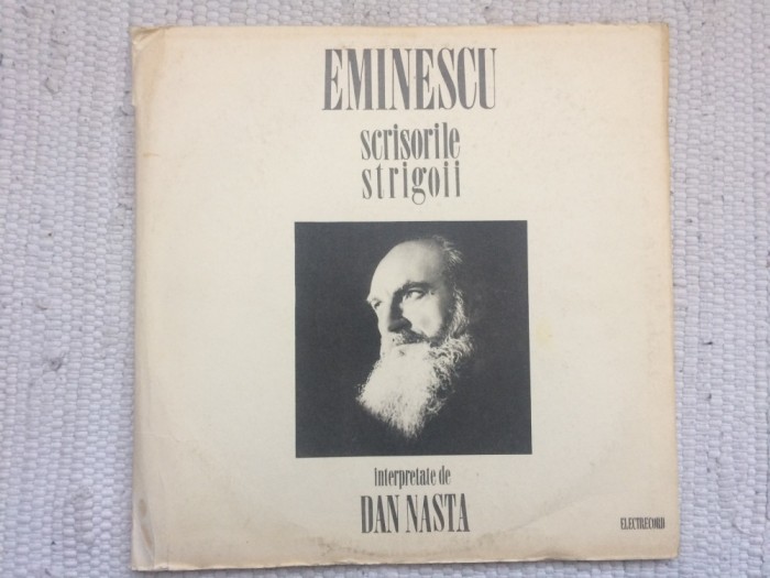 mihai eminescu scrisorile strigoii interpretate de dan nasta dublu disc vinyl NM