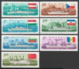 Ungaria 1967 Mi 2323/29 MNH - A 25-a sesiune a Comisiei Dunarii