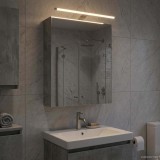 vidaXL Dulap cu oglindă pentru baie Gri din beton 50 x 14,5 x 70 cm 889050