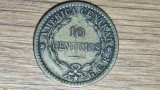 Costa Rica -moneda colectie f greu de gasit- 10 centimos 1922 GCR-pt cunoscatori, America Centrala si de Sud