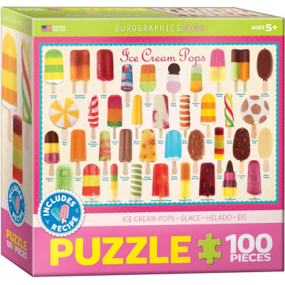 Puzzle 100 piese Ice Cream Pops foto