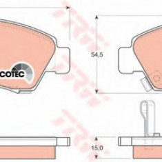 Set placute frana,frana disc HONDA JAZZ III (GE) (2007 - 2013) TRW GDB1164