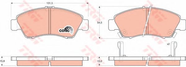 Set placute frana,frana disc HONDA CIVIC VI Hatchback (EJ, EK) (1995 - 2001) TRW GDB1164