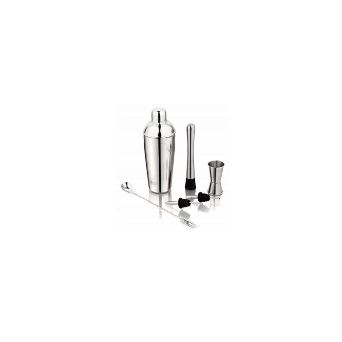 Set 6 elemente pentru bar, shaker, inox, argintiu, Kinghoff