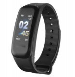 Cumpara ieftin Bratara Smart Smartband Techstar&reg; C1 Fitness, Waterproof IP65, BT4.0, OLED Color, Negru