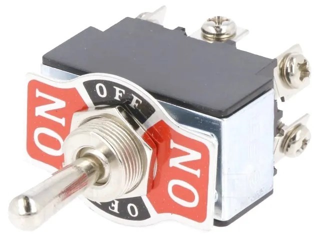 Comutator maneta 2x20A 12Vdc ON-ON surub m3