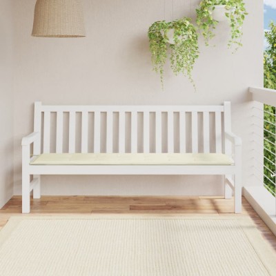 vidaXL Pernă de bancă de grădină, crem, 180x50x3 cm, textil oxford foto