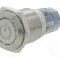 Intrerupator anti-vandalism, ON-ON, &Oslash;16mm, ONPOW - LAS2GQF-11ZDT/B/24V/S