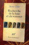 Rene CHAR/ Recherche de la base et du sommet