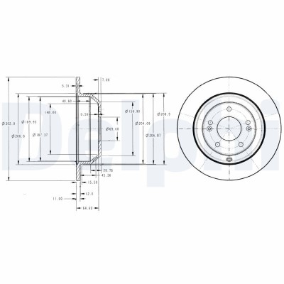 DELPHI BG4335 Disc frana foto
