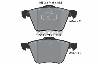 TEXTAR 2414201 Q+ set placute frana,frana disc foto