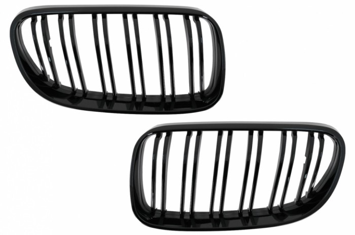 Grile Centrale BMW Seria 3 E92 E93 Coupe Convertible LCI (2010-2015) Double Stripe Negru Lucios Performance AutoTuning