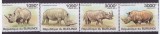 124-BURUNDI -FAUNA-Rinoceri-Serie de 4 timbre nestampilate MNH