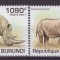 124-BURUNDI -FAUNA-Rinoceri-Serie de 4 timbre nestampilate MNH