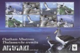 WWF AITUTAKI 2016 Coala cu 2 serii de cate 4 timbre nestampilate Albatros MNH, Nestampilat