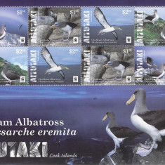 WWF AITUTAKI 2016 Coala cu 2 serii de cate 4 timbre nestampilate Albatros MNH