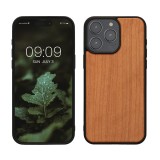 Husa Kwmobile pentru Apple iPhone 15 Pro Max, Maro, Lemn, KWM000020EF003C, Silicon, Carcasa
