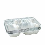 Cumpara ieftin Caserola aluminiu Meniu 2 Compartimente + Capac, Set 100 buc, EP