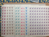 Coli timbre Rom&acirc;nia 100 serii 1961 mari aniversări culturale ...rar, Nestampilat