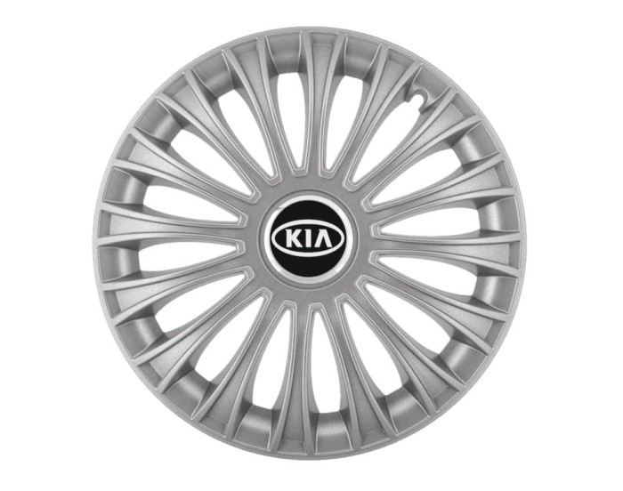 Set 4 capace roti pentru Kia, model Dino Gray, R15