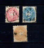 Austria 1863 - Stema, uzuale, Mi.No.26-28 stampilate