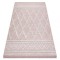 Covor ECO SISAL BOHO MOROC Caro 22297 franjuri - două niveluri de l&acirc;nă roz / cremă, covor reciclat, 155x220 cm