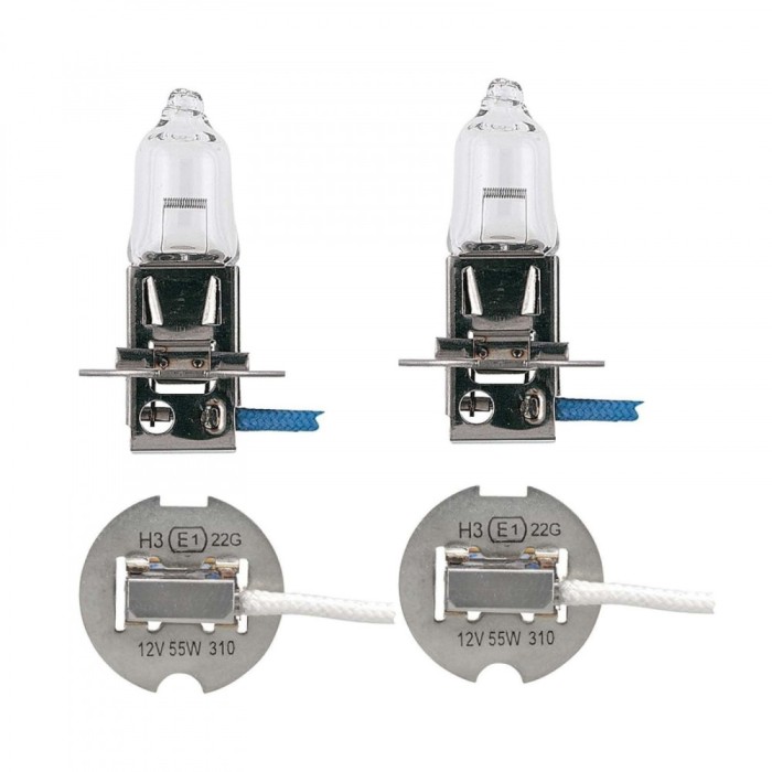 Pachet 2 Becuri Proiector H3 12V PK22S 55W Narva