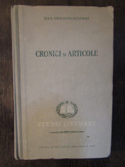 CRONICI SI ARTICOLE - O.V.S.CROHMALNICEANU( CARTONATA ) foto