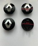 Capace Jante Renault Negre 57mm/50mm Plastic Set 4 Bucati