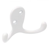 Cuier Metalic, Alb, 7x2.5x4cm, Capacitate 5kg, Cu șuruburi, Oem