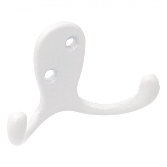 Cuier Metalic, Alb, 7x2.5x4cm, Capacitate 5kg, Cu șuruburi