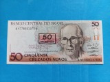 Brazilia 50 Cruzeiros ND ( 1990 ) Supratipar peste 50 Cruzados Novos , Necirculata - Seria A 4778061976 A