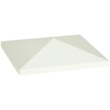 Outsunny 3 x 3 m Ersatzplane pentru pavilion, p&acirc;nză pentru pavilion de grădină, cu găuri de drenaj, protecție UPF30+, Gri deschis | Aosom Romania