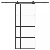 Cumpara ieftin Usa glisanta cu set de feronerie neagra 90x205 cm Sticla ESG