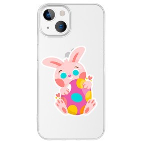 Husa personalizata apple iphone 15 plus, bunny egg foto