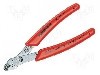 Clesti curbati, de precizie, laterali, pentru taiere, 125mm, inox, KNIPEX - 78 23 125