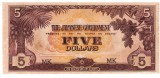 Malaya, Ocupatia Japoneza 5 Dolari 1942 P-M6 OJM2
