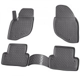 Set de 4 covorase cauciuc 3D stil tavita premium pentru Volvo S60, V60 2010-2018, Recambo