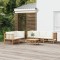 vidaXL Set mobilier de grădină cu perne alb crem, 6 piese, bambus 3155186