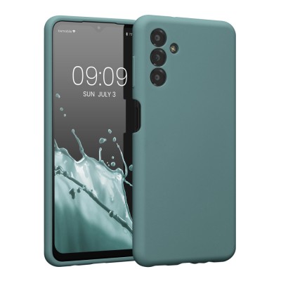 Husa Kwmobile pentru Samsung Galaxy A13 5G, Silicon, Verde, 59453.207 foto