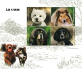 CONGO 2019 - Caini / set complet MNH - colita + bloc ( 2 imagini), Nestampilat
