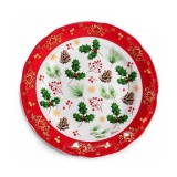 Farfurie Craciun portelan multicolor IU &Oslash; 20 cm