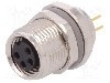Conector M8, 4 pini, clasa etanseitate IP67, TE Connectivity - T4041017041-000