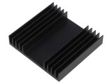 Radiator extrudat aluminiu negru cu aripioare 75x79x15 mm FISCHER ELEKTRONIK