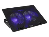 Cooler pentru laptop, Blow, 2 ventilatoare, 355x255x30mm, Negru