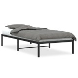 Cumpara ieftin Cadru pat metalic, negru, 90x190 cm