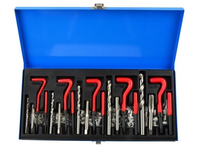 Trusa de reparare filete stricate M5-M12, 131 piese, Geko G02790 foto